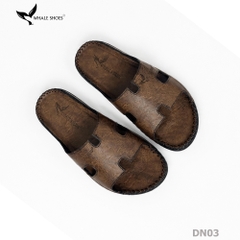Dép nam  Whale Shoes Quai Ngang Bản To Chữ H, Êm Chân, Đế Chống Trơn Trượt - DN03 (Tăng size )