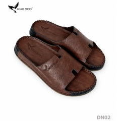 Dép nam Whale Shoes Quai Ngang Bản Khoét, Êm Chân, Đế Chống Trơn Trượt - DN02