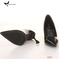 Giày cao gót nữ Whale Shoes 9cm da bóng, mũi nhọn hiện đại thanh lịch, đế chống trơn trượt-G09