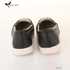 Giày Lười Công Sở Nữ Whale Shoes (giày mọi)- kiểu MOCASINE , Da Bò Cao Cấp, Đế Phylon-G10