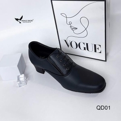 Giày quân phục nữ gót 5cm, kiểu dáng Oxford, màu đen tuyền, Phù hợp cán bộ nhận viên nữ - Whale Shoes GQD01