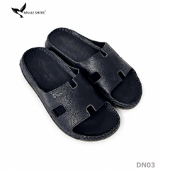 Dép nam  Whale Shoes Quai Ngang Bản To Chữ H, Êm Chân, Đế Chống Trơn Trượt - DN03 (Tăng size )