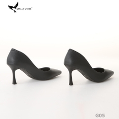 Giày cao gót nữ Whale Shoes 7cm mũi nhọn, da mờ, đế chống trơn trượt-G05