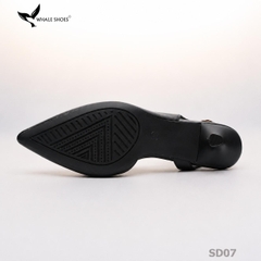 Giày cao gót Whale Shoes 6cm cổ tim da mờ, thiết kế tối giản, basic, đế chống trượt-SD07