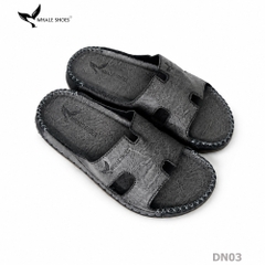 Dép nam  Whale Shoes Quai Ngang Bản To Chữ H, Êm Chân, Đế Chống Trơn Trượt - DN03 (Tăng size )