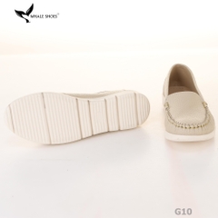 Giày Lười Công Sở Nữ Whale Shoes (giày mọi)- kiểu MOCASINE , Da Bò Cao Cấp, Đế Phylon-G10