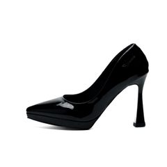 Whale Shoes GD01 - Giày Cao Gót Mũi Nhọn 10cm, da bóng đúp mũi 1cm, lót êm, đế chống trơn trượt