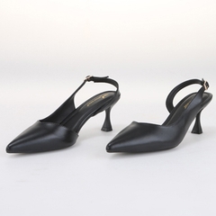 Whale Shoes SD07 – Giày cao gót 6cm cổ tim da mờ, thiết kế tối giản, basic, đế chống trơn trượt