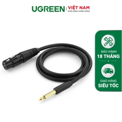 Cáp chuyển đổi 6.5mm sang AV Cannon (XLR) âm UGREEN AV131 - Dùng cho microphone stereo mixer amplifier camera Environment - Màu đen-5-Khác
