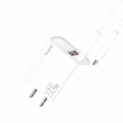 [QUÀ TẶNG KHÔNG BÁN] Củ sạc nhanh PD 20W kèm cáp Type C to Type C 20W Trusmi CH11 | 1 cổng Type C và 1 USB-A