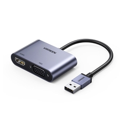 Cáp chuyển đổi USB ra HDMI + VGA CM449