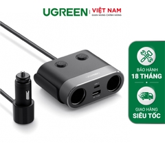 Sạc trên xe hơi UGREEN CD131 Hỗ trợ 2 cổng USB - Hàng phân phối chính hãng - Bảo hành 18 tháng 1 đổi 1