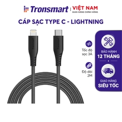 Cáp sạc USB-C sang Lightning nylon bện, hỗ trợ sạc nhanh PD cho các thiết bị iOS của bạn, bao gồm iPhone XS / XS Max / XR, iPhone X / 8/8 Plus Dài 1.2m Tronsmart - Hàng chính hãng - Bảo hành 12 tháng
