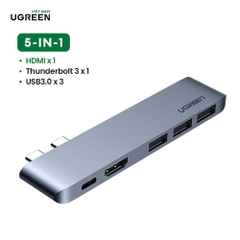 Hub Type C cho MacBook/ Laptop các thiết bị máy tính điện thoại hỗ trợ USB type C truyền âm thanh hình ảnh UGREEN - 60559