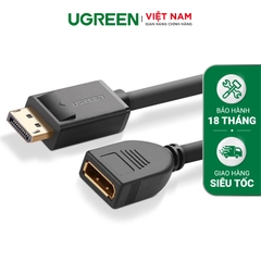 Cáp Displayport nối dài 1 đầu đực sang 1 đầu cái dài 25cm UGREEN 20407 - Hãng phân phối chính thức