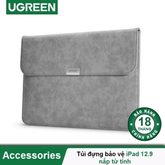 Túi ( cặp ) đựng bảo vệ iPad 3 lớp bề mặt da lộn, lót lông chống sốc, chống thấm nước, cho iPad, latop kích thước 12.9 inch