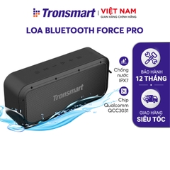 Tronsmart Force Pro loa bluetooth 5.0 chống nước Ipx7, loa di động công suất 60W, hỗ trợ NFC, TWS, MicroSD, kết nối 100 loa cùng lúc thời gian nghe nhạc 15 giờ Hàng phân phối chính hãng - Bảo hành 12 tháng