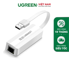 Card mạng UGREEN 20268 USB 2.0 sang LAN 10/100 Lan card Dây dẹt nhỏ gọn chipset AX88772A UGREEN 20268 - Hàng phân phối chính hãng - Bảo hành 18 tháng 1 đổi 1