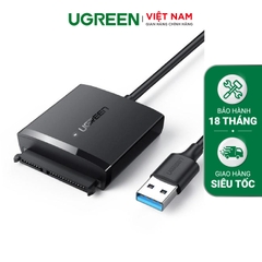 Bộ combo (thiết bị + nguồn) chuyển đổi ra ổ cứng và SSD SATA UGREEN CM257 Có nguồn DC 5.5mm - Tốc độ truyển tải lên đến 5Gbps