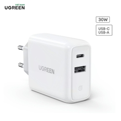 Sạc nhanh chuẩn quick charge 3.0 4.0 sạc USB A type C 36W QC4.0 màu đen Ugreen CD170 10217