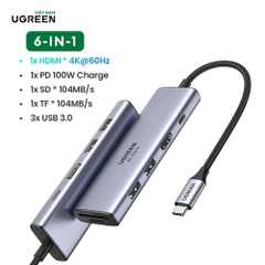 Hub chuyển đổi Type C 6 in 1 4K60Hz CM511
