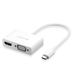 Bộ chuyển đổi TYPE C ra HDMI + VGA 15CM MM123