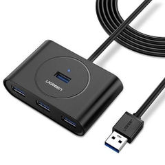 Hub USB 3.0 4 cổng tốc độ 5Gbps dài 25-30cm UGREEN CR113 - Hàng phân phối chính hãng - Bảo hành 18 tháng
