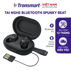 Tai Nghe Bluetooth Không Dây 5.0 TWS Tronsmart Spunky Beat (Bản mới hỗ trợ cấu hình trên app Android / iOS) Chíp Qualcomm Aptx Khử Tiếng Ồn Cao Cấp Khả Năng Chống Nước IPX5 Dùng Cho Điện Thoại Máy Tính Bảng - Hàng phân phối chính hãng