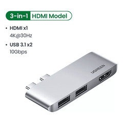 UGREEN 10914 USB C Hub Macbook Adapter 3-IN-2