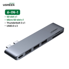 Hub Type C cho MacBook/ Laptop các thiết bị máy tính điện thoại hỗ trợ USB type C truyền âm thanh hình ảnh UGREEN - 60560