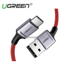 Cáp sạc, Truyền dữ liệu USB 2.0 sang Type C dài 1M 6A Màu Đỏ Ugreen 20527 US505 Hàng phân phối chính hãng