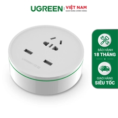 Ổ cắm điện du lịch 2 cổng sạc USB MAX 1500W dài 1M UGREEN 20356 - Hãng phân phối chính thức