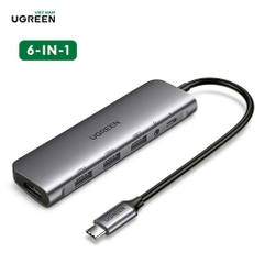 Bộ HUB chuyển đổi Type C 6 in 1 PD 100W CM136