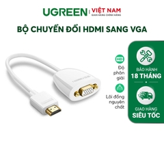 Bộ chuyển đổi HDMI sang VGA UGREEN MM102 Không có Audio, độ phân giải 1920*1080 60Hz (Max) dài 16cm