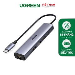 Hub chuyển đổi USB type C to 3×USB 3.0 + RJ45