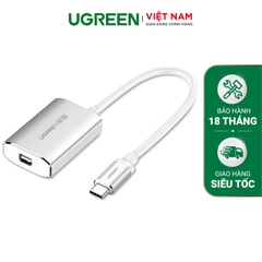 Cáp chuyển đổi Type C sang Mini Displayport UGREEN CM115 - Hỗ trợ độ phân giải HD 1080P 4K@30Hz - Vỏ hợp kim tản nhiệt tốt - Hàng phân phối chính thức - Bảo hành 18 tháng 1 đổi 1