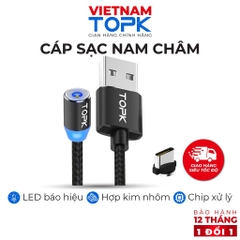 Dây sạc nam châm AM23 vỏ bện nylon dài 1-2m - Hàng chính hãng Bảo hành 12 tháng