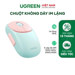 Chuột không dây 2,4G và Bluetooth dùng cho máy tính, laptop MU102 (15722) chất liệu nhựa ABS, màu xanh pha hồng