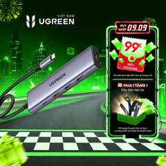 Bộ chuyển đổi USB-C sang 3*USB 3.0+HDMI+USB-C hỗ trợ 4K Ugreen (35581)