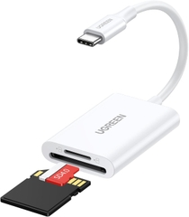 Đầu đọc thẻ TF, SD chân cắm USB-C 3.1 gen1  màu trắng Ugreen (35506)
