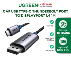 Dây chuyển đổi USB-C sang Displayport hỗ trợ 8K màu xám dài 1m Ugreen (25157)
