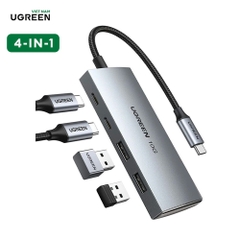 Hub chia USB Type-C ra 2 USB Type-C và 2 USB Type-A 3.1 UGREEN CM480 | Tốc độ 10Gpbs | Bảo hành 18 tháng | 30758