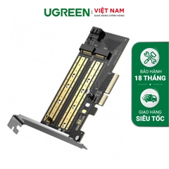 Card chuyển đổi ổ cứng UGREEN CM302 70504 - SSD NVMe M.2 PCIe 2280 to PCI-E 3.0 4X - Hàng chính hãng - Bảo hành 18 tháng
