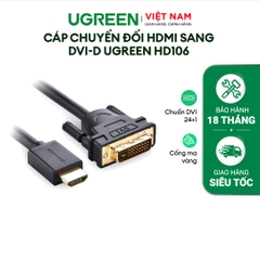 Cáp chuyển đổi HDMI sang DVI-D 24+1 dài 1.5M UGREEN HD106 11150 (Đen)