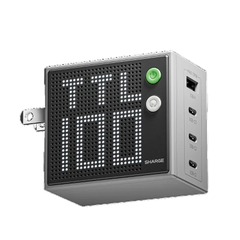 Sạc 3 cổng USB-C, 1 USB-A Sharge 100W model: S1U công nghệ GaN hỗ trợ PD3.1/AFC/PPS/QC4.0+/UFCS có LED