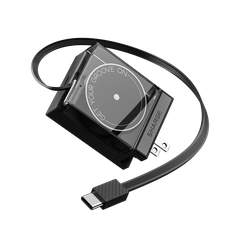 Sạc 2 cổng USB-C Sharge 65W model: S4U công nghệ GaN hỗ trợ PD3.0/AFC/PPS/QC3.0+ có dây rút USB-C 70cm
