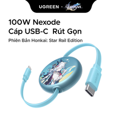 Cáp dữ liệu USB Type-C dạng rút gọn(model:L531-mã:65904SR)phiên bản Star Rail màu xanh