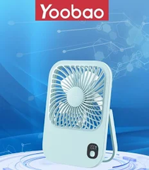 Quạt để bàn tích điện mini Yoobao F01 5000/10000mAh | Công suất 3W | 3 cấp độ gió tùy chỉnh | Màn hình LED | BH 12 tháng