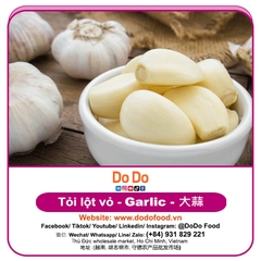 Frozen Peeled Garlic Vietnam