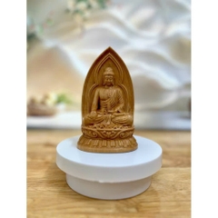 TƯỢNG DƯỢC SƯ LƯU LY QUANG VƯƠNG PHẬT, CAO 13CM, GỖ BEECH